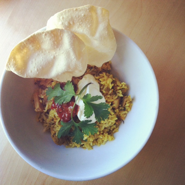 Alice Bakes a Cake Chicken biryani